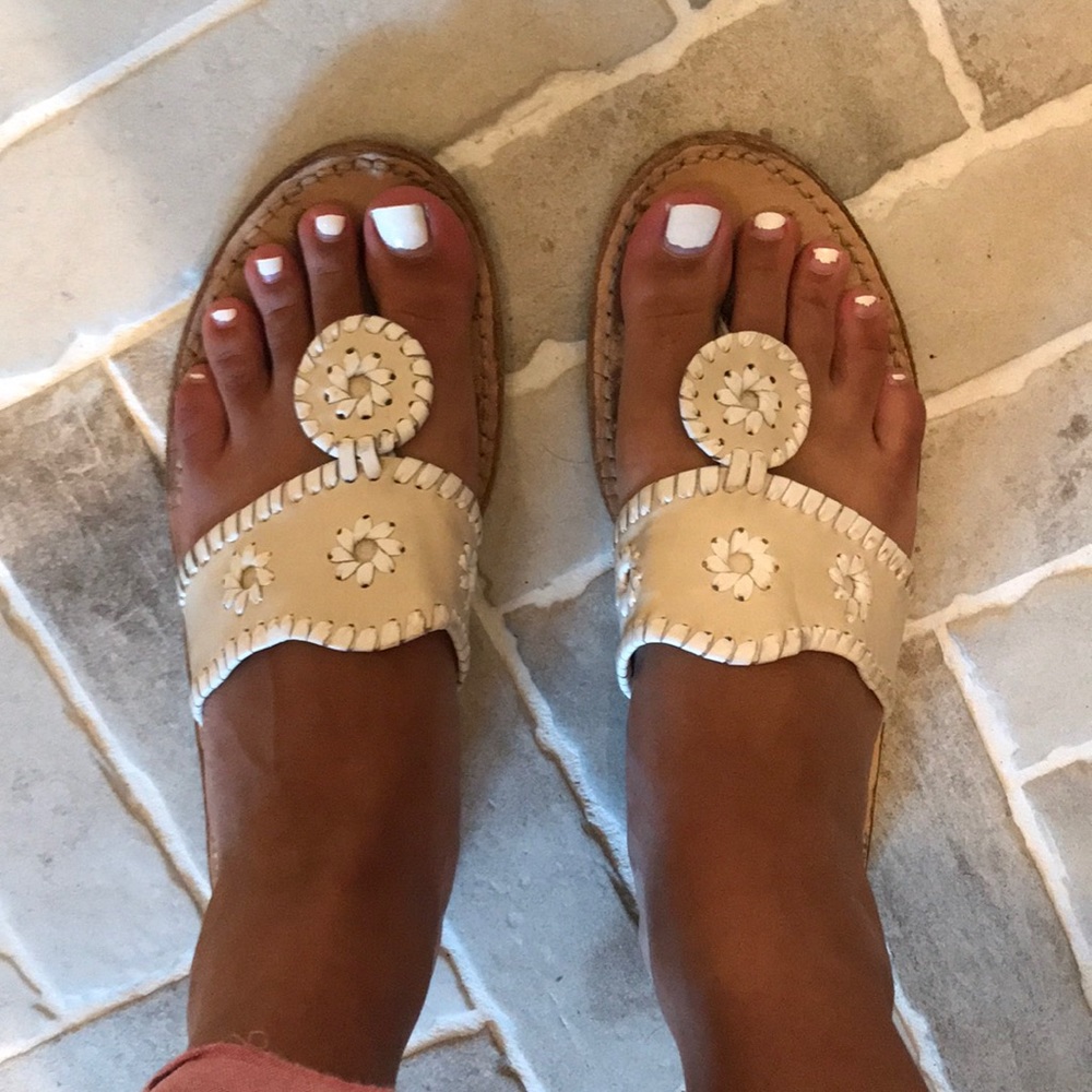 White/Bone Jack Roger’s Sandals